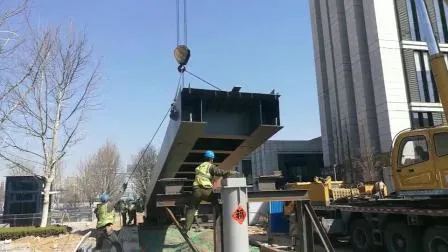 Estrutura de aço estável Ponte em arco sobre a água Design moderno Resistência ao vento